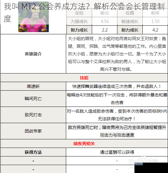 我叫 MT2 公会养成方法？解析公会会长管理制度