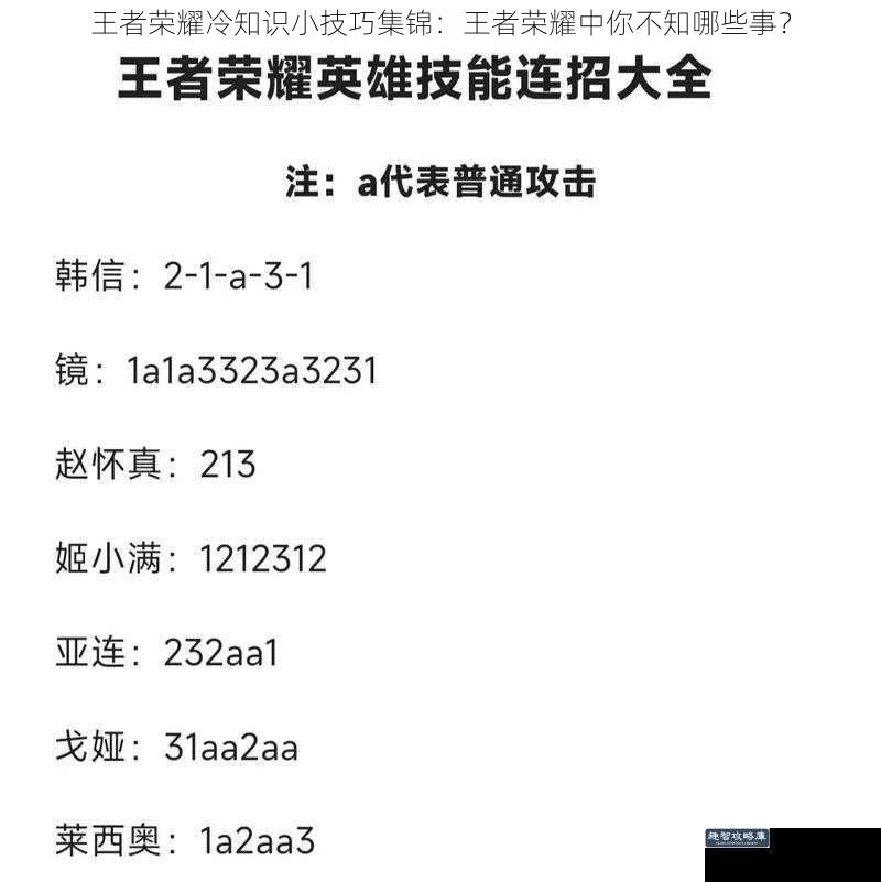 王者荣耀冷知识小技巧集锦：王者荣耀中你不知哪些事？