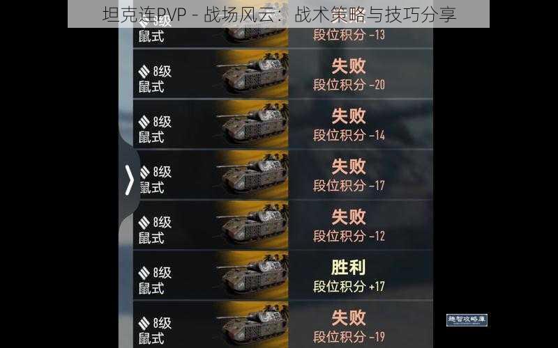 坦克连PVP - 战场风云：战术策略与技巧分享