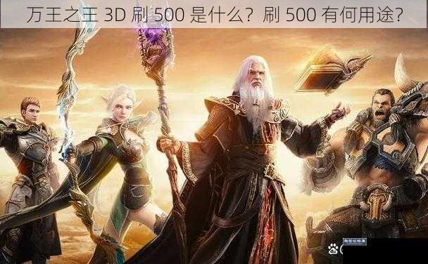 万王之王 3D 刷 500 是什么？刷 500 有何用途？