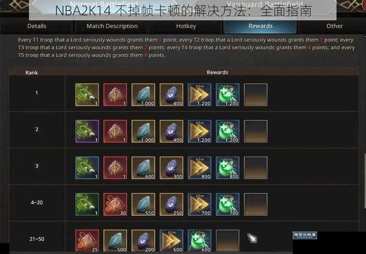 NBA2K14 不掉帧卡顿的解决方法：全面指南