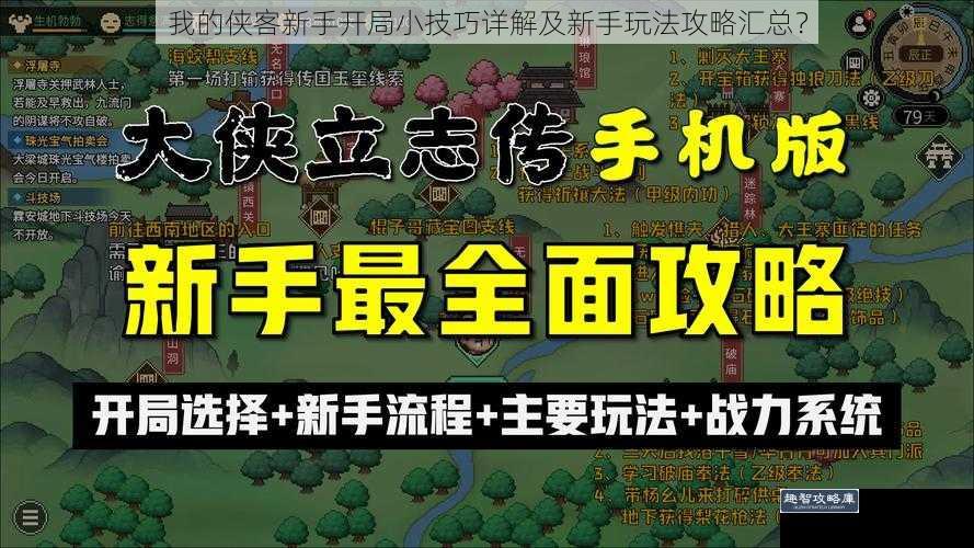 我的侠客新手开局小技巧详解及新手玩法攻略汇总？