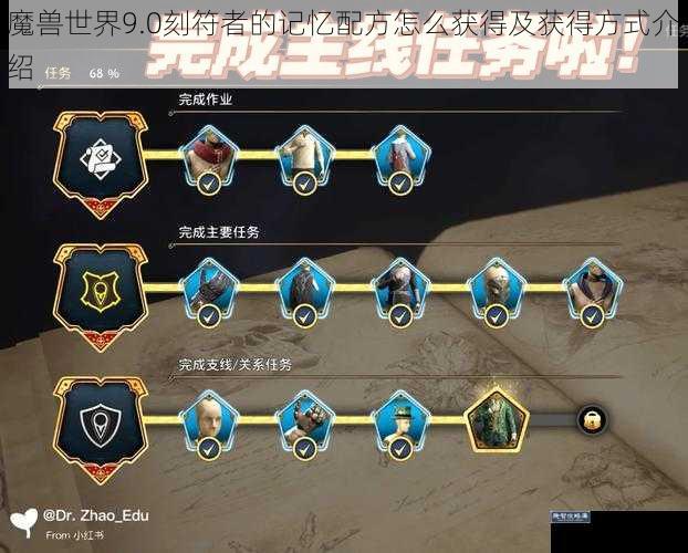 魔兽世界9.0刻符者的记忆配方怎么获得及获得方式介绍