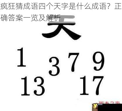 疯狂猜成语四个天字是什么成语？正确答案一览及解析