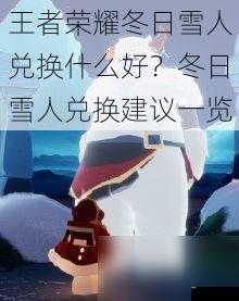 王者荣耀冬日雪人兑换什么好？冬日雪人兑换建议一览