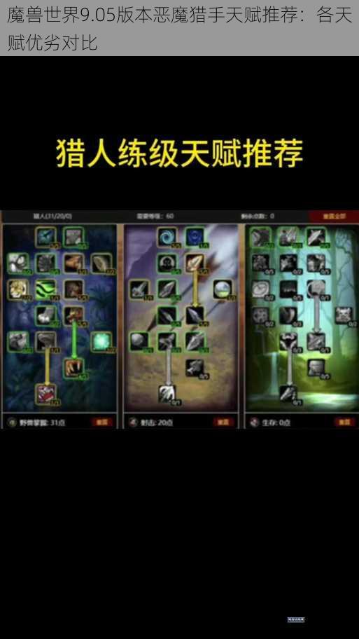 魔兽世界9.05版本恶魔猎手天赋推荐：各天赋优劣对比