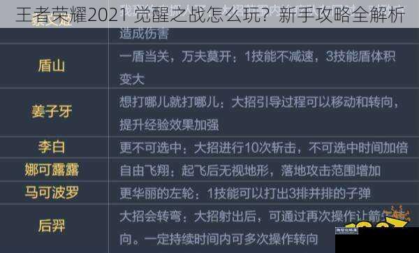 王者荣耀2021 觉醒之战怎么玩？新手攻略全解析