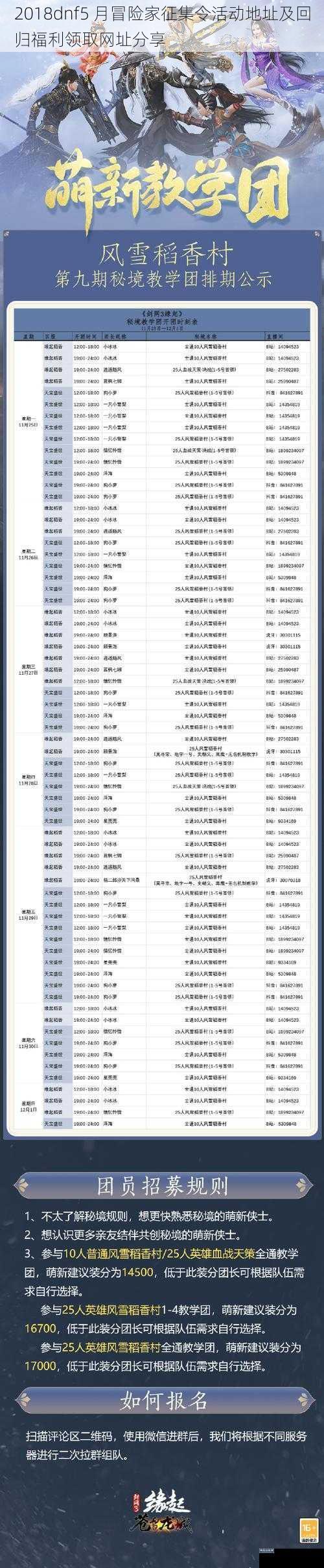 2018dnf5 月冒险家征集令活动地址及回归福利领取网址分享