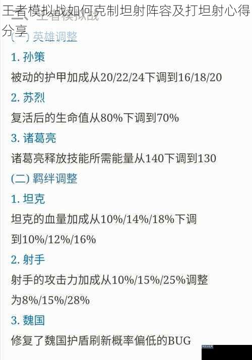 王者模拟战如何克制坦射阵容及打坦射心得分享